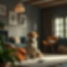 A cozy indoor area prepared for dog papering