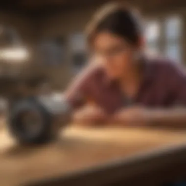 An educator effectively using a laser pointer in a classroom setting