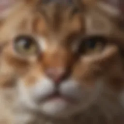 Close-up of a cat with a swollen anus
