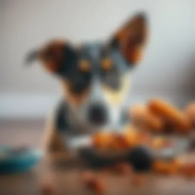 The Reluctant Eater: Understanding Behavior A dog hesitating before its food