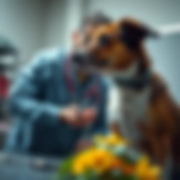 Health Matters: Vet Checkup Veterinarian examining a dog for health issues