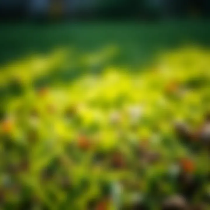 Signs of lawn damage caused by dog urine