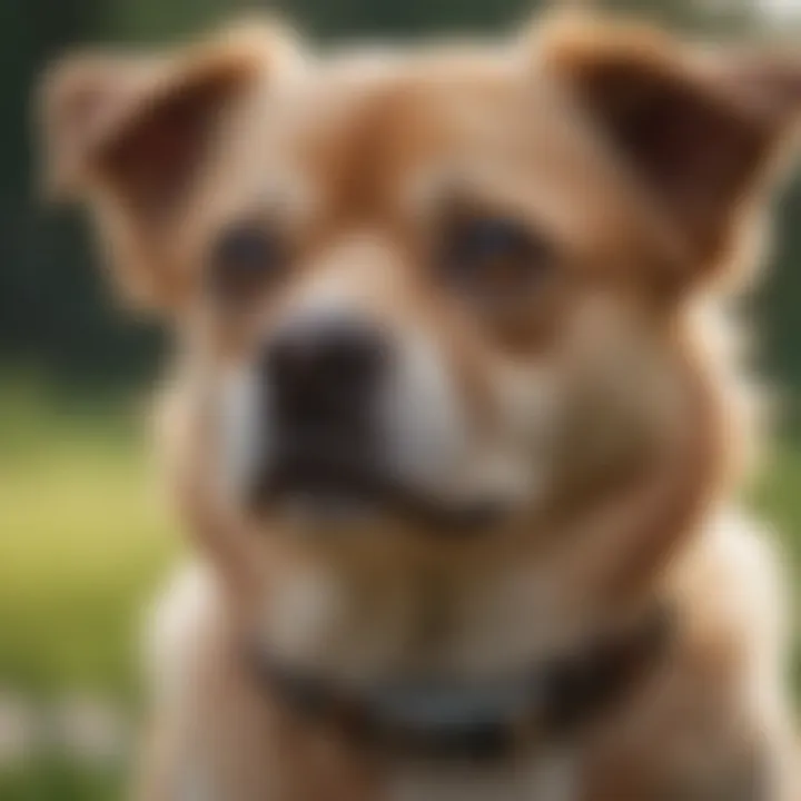 Close-up of adjustable bark collar for small breed