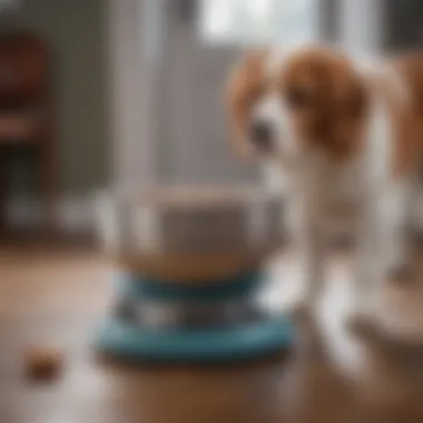 Adjustable height dog bowl stand for ergonomic feeding