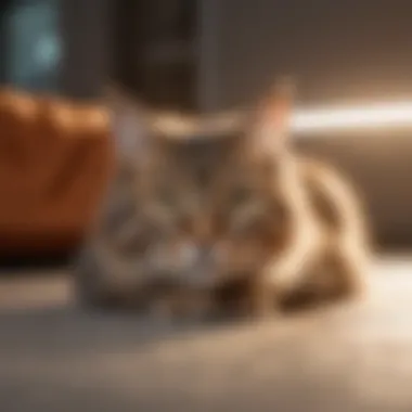 Cat Guarding Sleeping Area