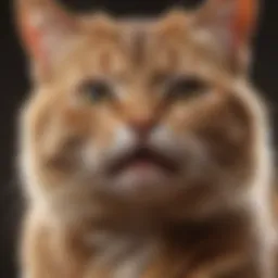 Illustration of a cat with skin rash due to allergies