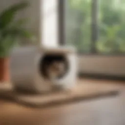 Advanced design of the Amazon PetSafe litter box showcasing its modern structure
