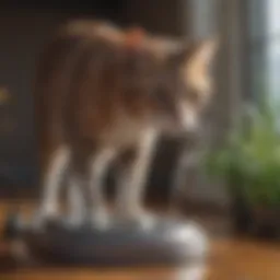 Modern automatic cat watering system with sleek design