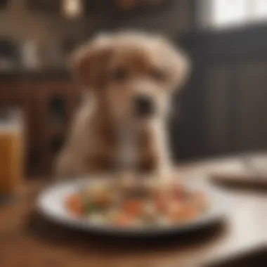 Nutritionally Balanced Plate Balanced homemade meal for young puppy