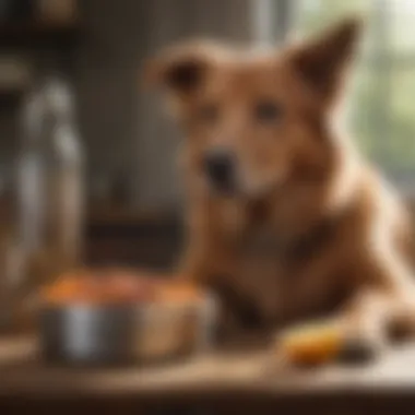 Balanced dog meal preparation