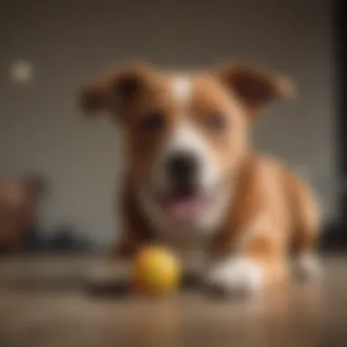 A playful dog enjoying a BarkBox toy