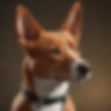 Basenji displaying its intelligent gaze