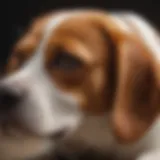 A beagle experiencing a seizure episode, showcasing the physical symptoms.