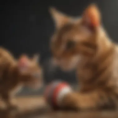 Bengal Cat Playfully Engaging with Toy