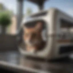 Sleek Cat Carrier with Window View