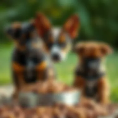 Various kibble options for dogs