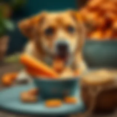 Healthy Treats for Your Canine A bowl of carrots and peanut butter for dogs