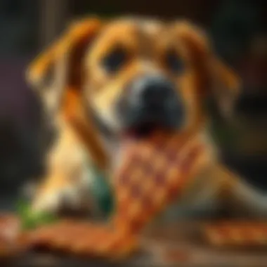 Grilled Chicken: A Canine Favorite A dog happily chewing on a grilled chicken piece