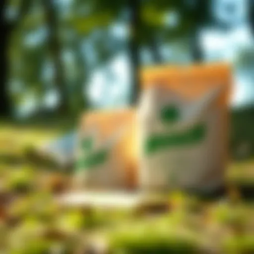 Eco-Friendly Potty Bags in Nature Eco-friendly potty bags displayed outdoors