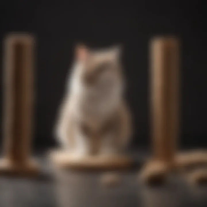Variety of bristle cat scratchers in different sizes and colors
