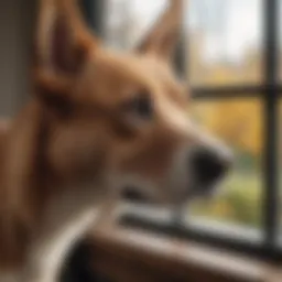 Canine Perspective from a Window Perch