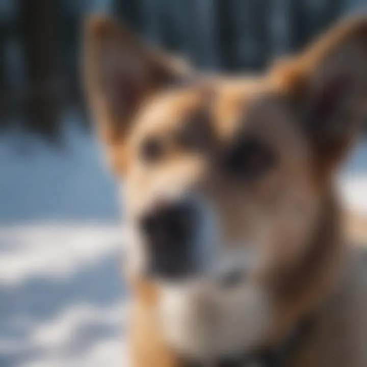 Dog experiencing chills in winter