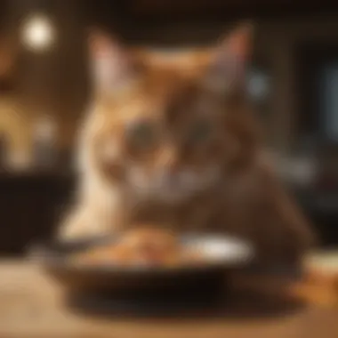 Cat Enjoying Fiber-Rich Meal