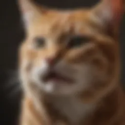 Cat with a lump in its stomach