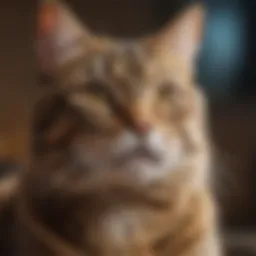 A serene cat enjoying CBD oil drops