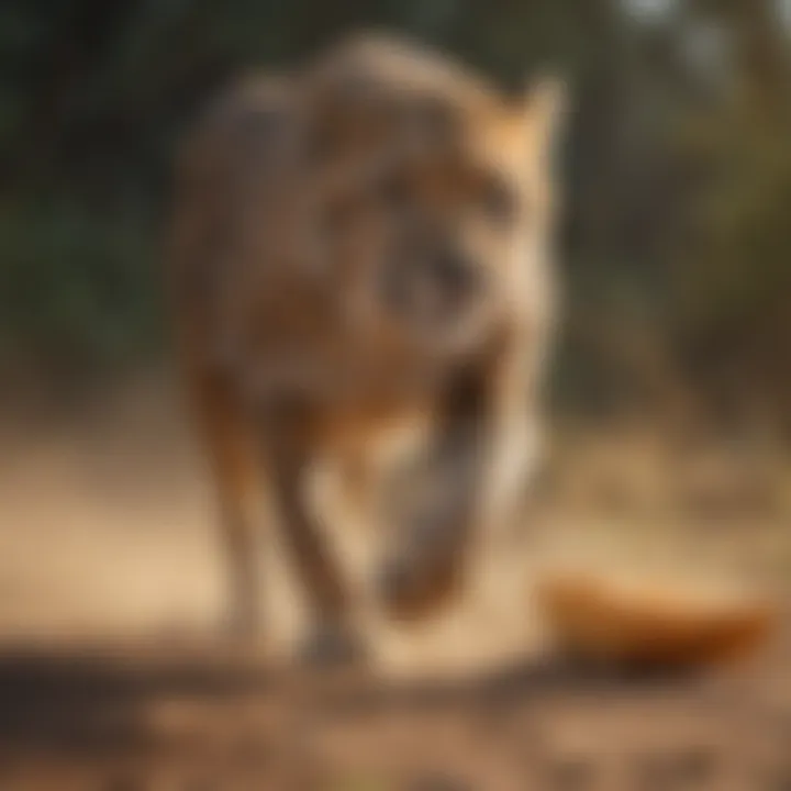 Cheetah sprinting after a potential meal