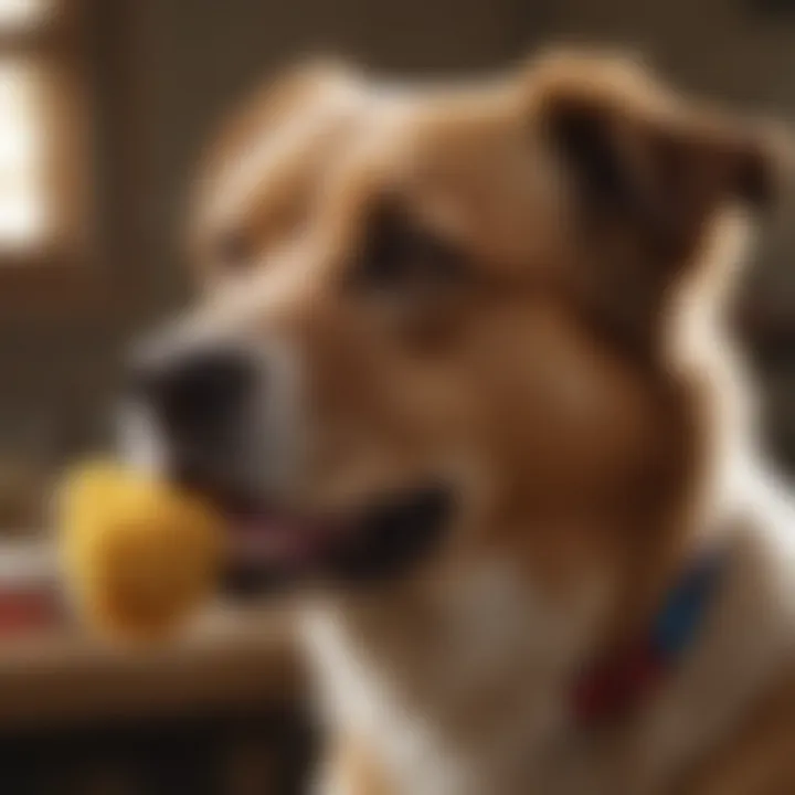 Ingredients list on a dog chew brush package