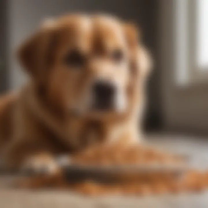 A senior dog enjoying a nutritious bowl of chewy dog food, showcasing a healthy appetite.