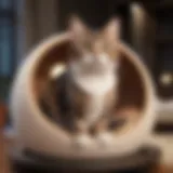 Chic Cat Tower with Cozy Bed