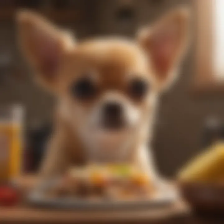 Chihuahua with balanced diet