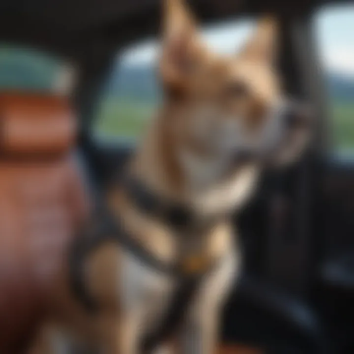 Different types of dog harnesses displayed for selection