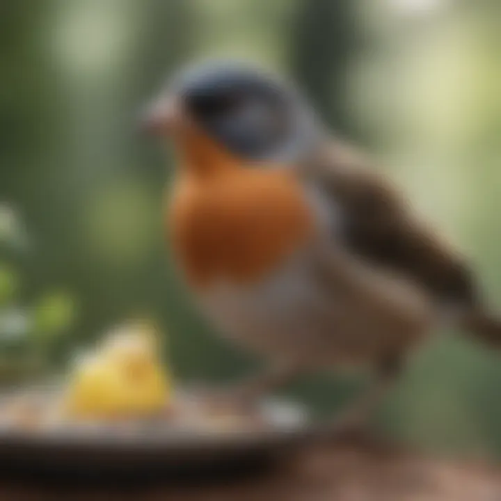 Close-up of healthy birds enjoying a balanced diet with probiotics