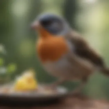 Healthy Birds with Probiotics Close-up of healthy birds enjoying a balanced diet with probiotics