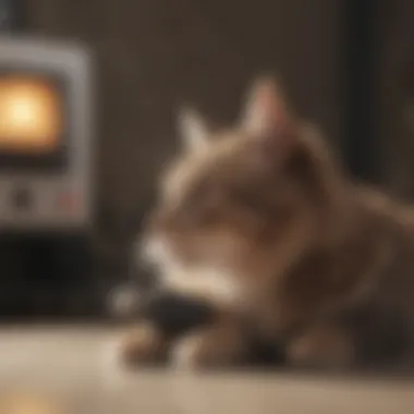 Close-up of advanced compact air filter system for pet owners