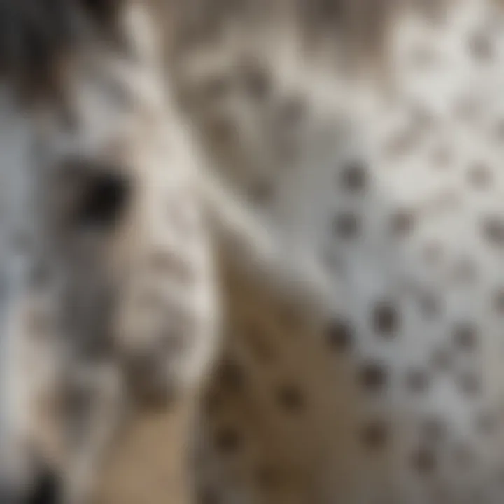 Close-up of Appaloosa horse's unique spotted coat pattern