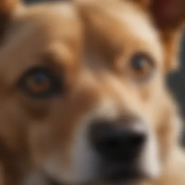 Close-Up of Medium-Sized Dog with Sensitive Skin