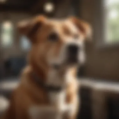 Community event promoting dog adoption