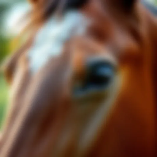 The Glow of Health: Equine Skin Excellence Close-up of healthy equine skin showcasing a shiny coat