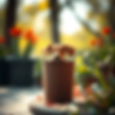 Close-up of a stylish dog poop bag holder with unique design