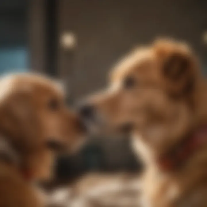 Therapy dog participating in a therapy session