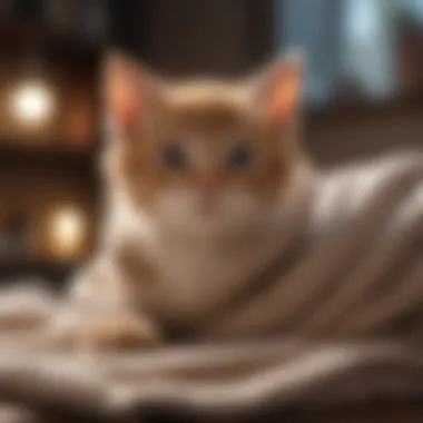 Creating a Comfortable Environment for Kittens A cozy space with a soft blanket for newborn kittens