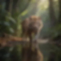Animal in a serene natural setting