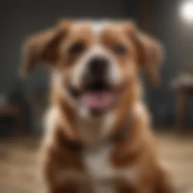 Dog playing happily after successful flea treatment