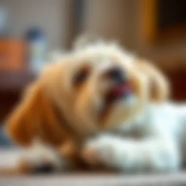 Benefits of Proper Grooming A serene image of a well-groomed pet enjoying a moment of relaxation, highlighting the benefits of proper grooming.