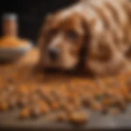 A vibrant display of various dog food options for English Cocker Spaniels