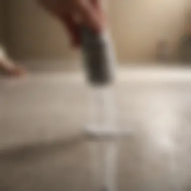 Close-up of a pet-friendly cleaning solution being sprayed on a surface